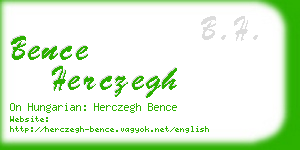 bence herczegh business card